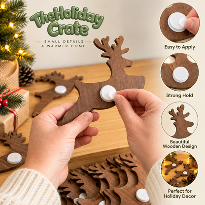 Reindeer press on wall light Theholidaycrate