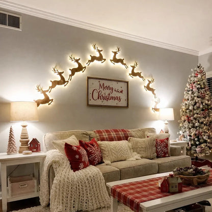 Reindeer press on wall light Theholidaycrate
