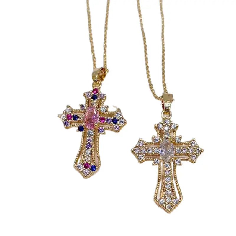 Vintage Cross Pendant Necklace Dropsure