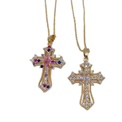 Vintage Cross Pendant Necklace Dropsure
