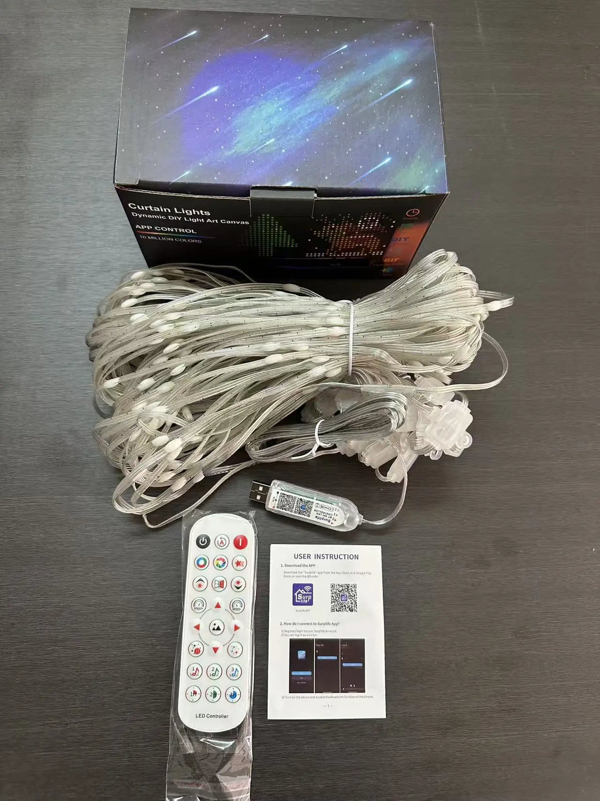 Smart Bluetooth RGB LED Curtain Lights Dropsure