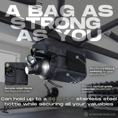 Magnetic Water Bottle Holder Bag with Phone Pocket and Sling Strap halbber