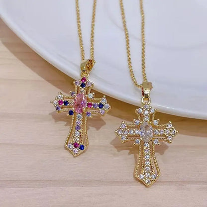 Vintage Cross Pendant Necklace Dropsure