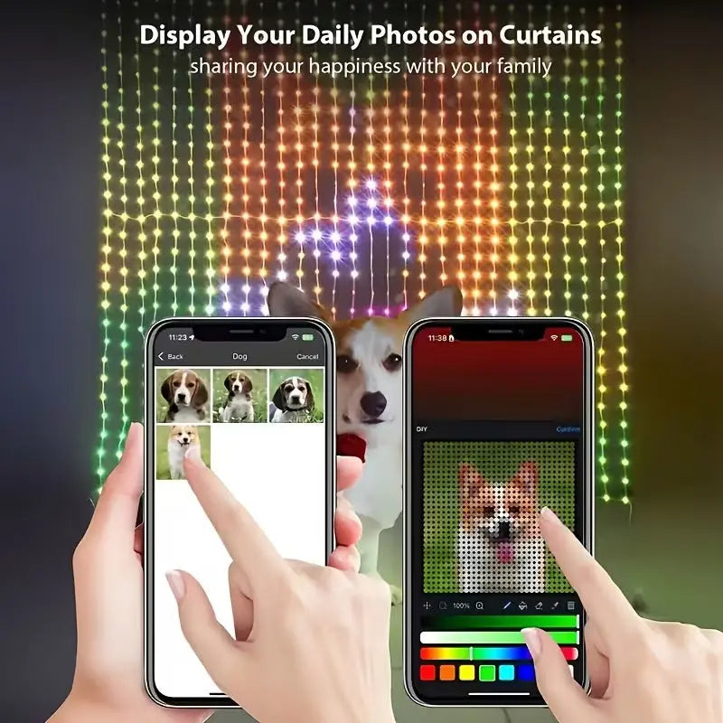 Smart Bluetooth RGB LED Curtain Lights Dropsure