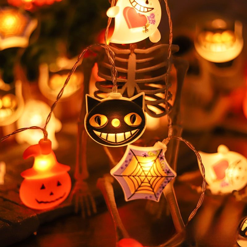LED Halloween String Lights Pumpkin Ghost Spider Decorative Lighting Savora