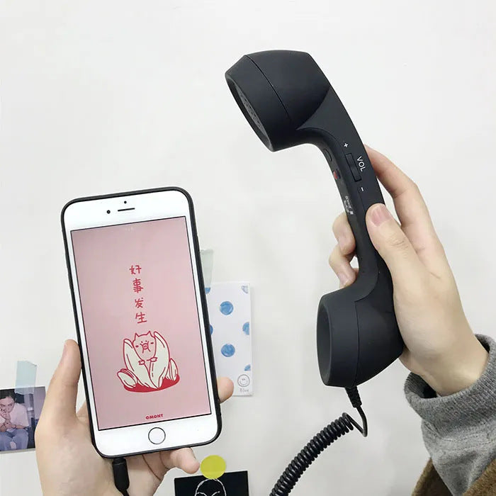 Retro Telephone Handset Earphone with Adjustable Volume Dropsure