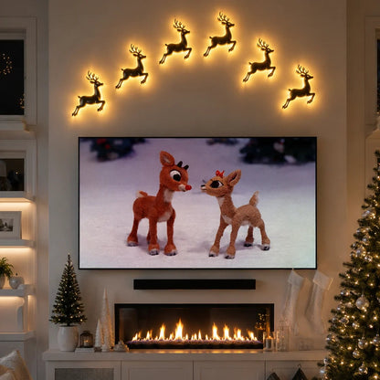 Reindeer press on wall light Theholidaycrate