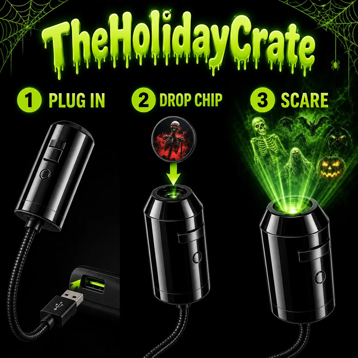 THEHOLIDAYCRATE HORROR - USB PROJECTOR Theholidaycrate
