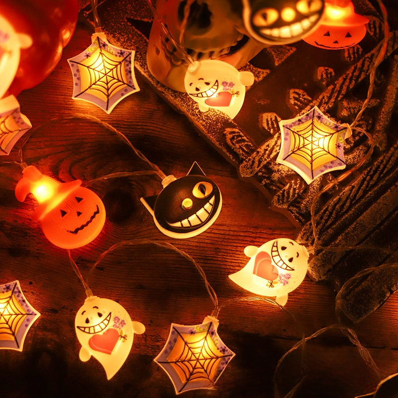 LED Halloween String Lights Pumpkin Ghost Spider Decorative Lighting Savora