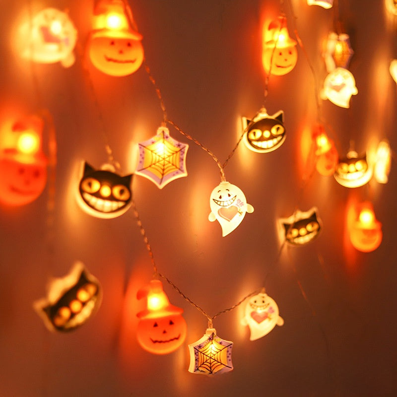 LED Halloween String Lights Pumpkin Ghost Spider Decorative Lighting Savora